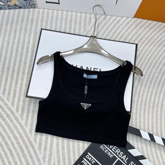 Prada Black Lace Trim Camisole